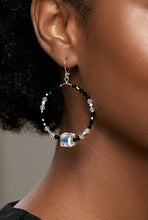Load image into Gallery viewer, Black and Crystal Beaded Earrings
