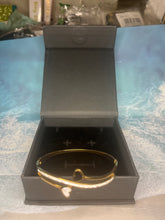 Load image into Gallery viewer, Gold Heart Bangle Bracelet
