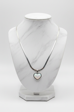 Load image into Gallery viewer, Silver Iridescent Heart Necklace
