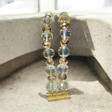 Load image into Gallery viewer, Crystal and Gold Beaded Samsung Watch Band
