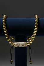 Load image into Gallery viewer, Gold Beaded Adjustable Bracelet
