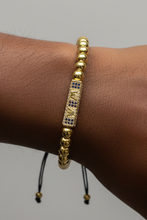 Load image into Gallery viewer, Gold Beaded Adjustable Bracelet
