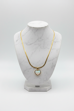 Load image into Gallery viewer, Gold Iridescent Heart Necklace
