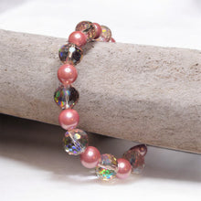 Load image into Gallery viewer, Pink Crystal Beaded Bracelet
