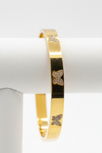 Load image into Gallery viewer, Gold Bangle Butterfly Bracelet
